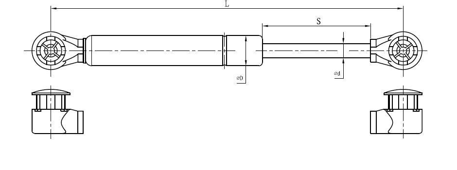 Stainless Steel Gas Springs